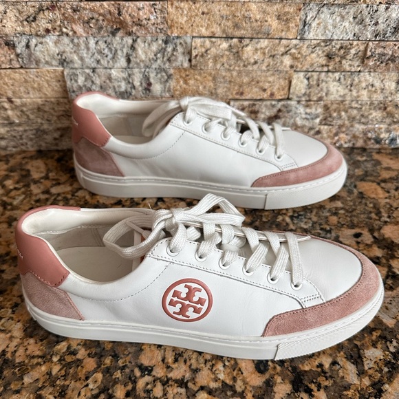 TORY BURCH
White and Pink Court-Style Sneakers - Picture 3 of 10
